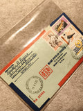 Lettre affranchie Uruguay 1973 timbres oiseaux et statue philatélie (Ref 8)