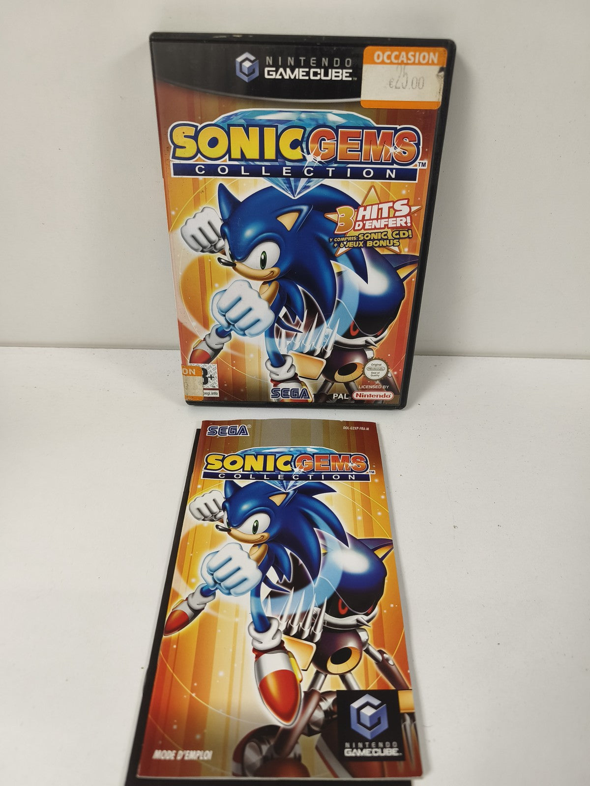 Boîte vide Nintendo GameCube Sonic Gems ? Coffret original sans disque ni notice