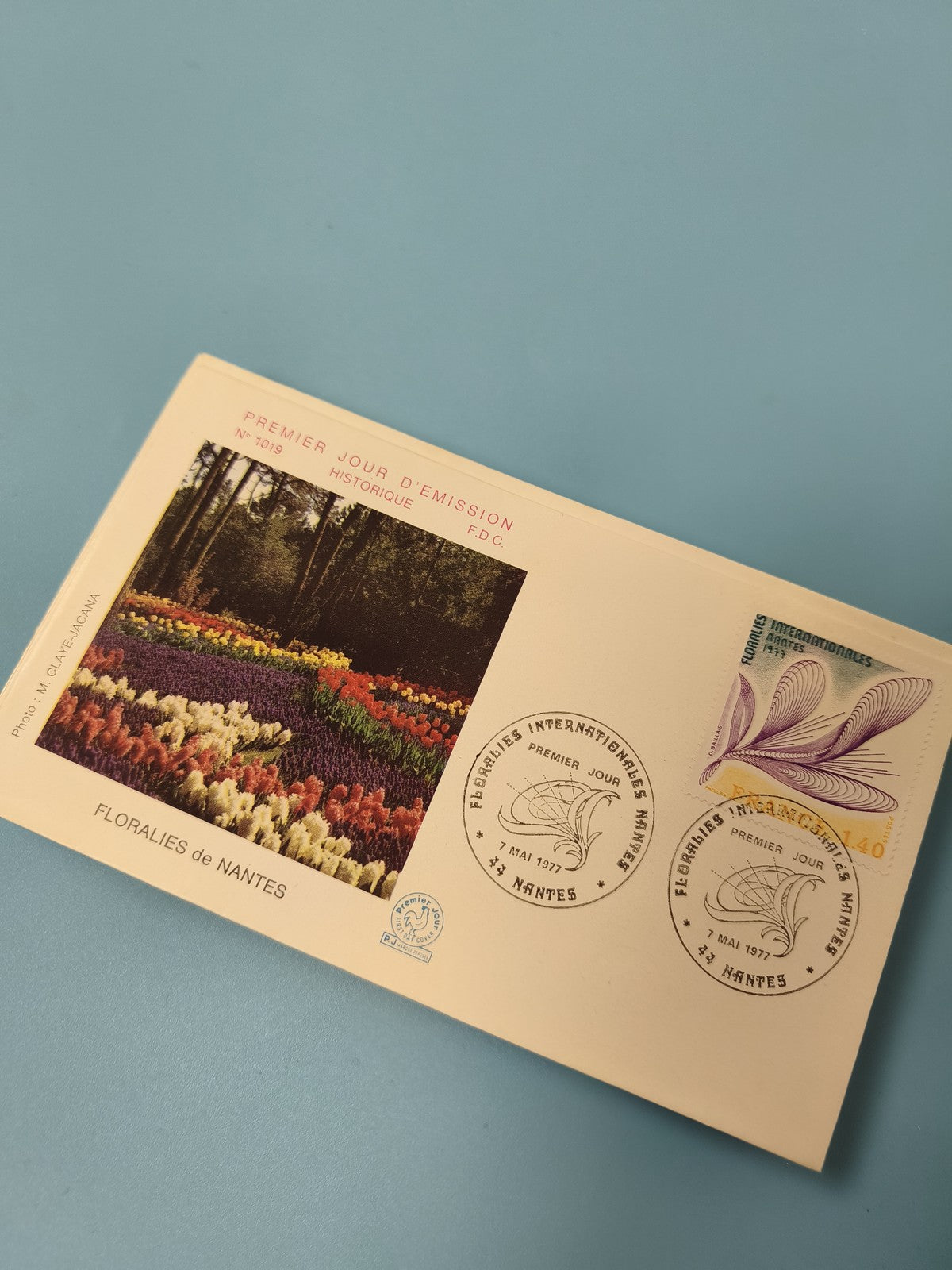 Enveloppe FDC Premier Jour d?Émission Floralies Nantes 1977 avec timbre illustré