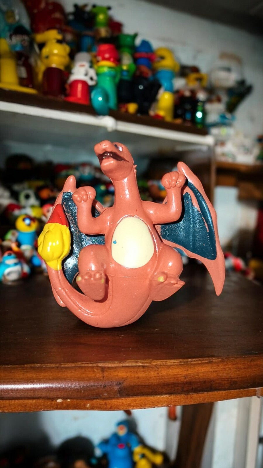 Figurine Dracaufeu Pokémon PVC 2005 vintage ? jouet rare orange bleu