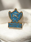Pin's vintage Coupe France 1982 SC Bastia OM bleu rétro football ancien