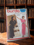 Patron couture Burda 6101 vintage années 80 robe longue épaulettes ancien