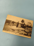Ancienne carte postale animée Nemours Rochers Beauregard table orientation