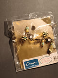 Boucles d’oreilles vintage Comer Bijoux fleurs perles pastel deadstock rétro