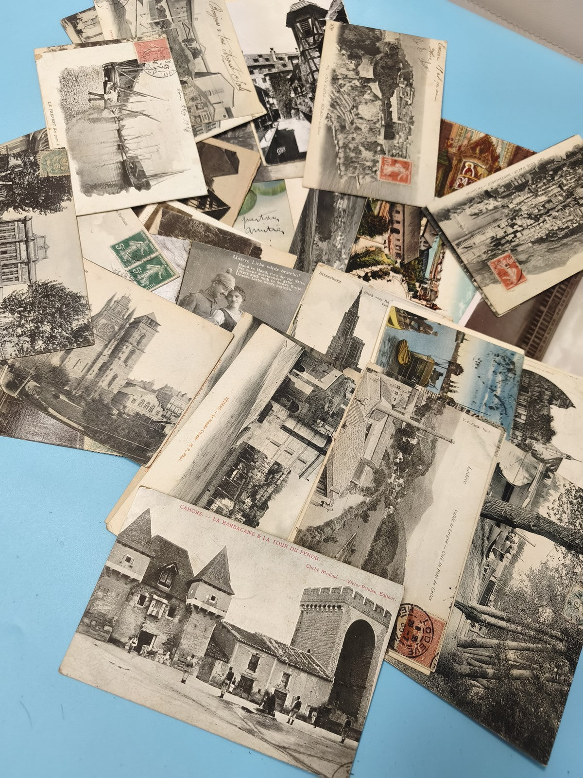 Lot cartes postales anciennes CPA vrac paysages villes France collection (Ref 8)