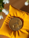 Médaille maître-chien bronze vintage chien berger relief rare