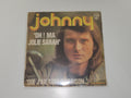 Disque vinyle 45 tours ancien Johnny Hallyday rétro, très bon état collection