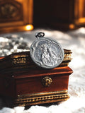 Médaille religieuse catholique vintage métal, Vierge à l'Enfant, ronde