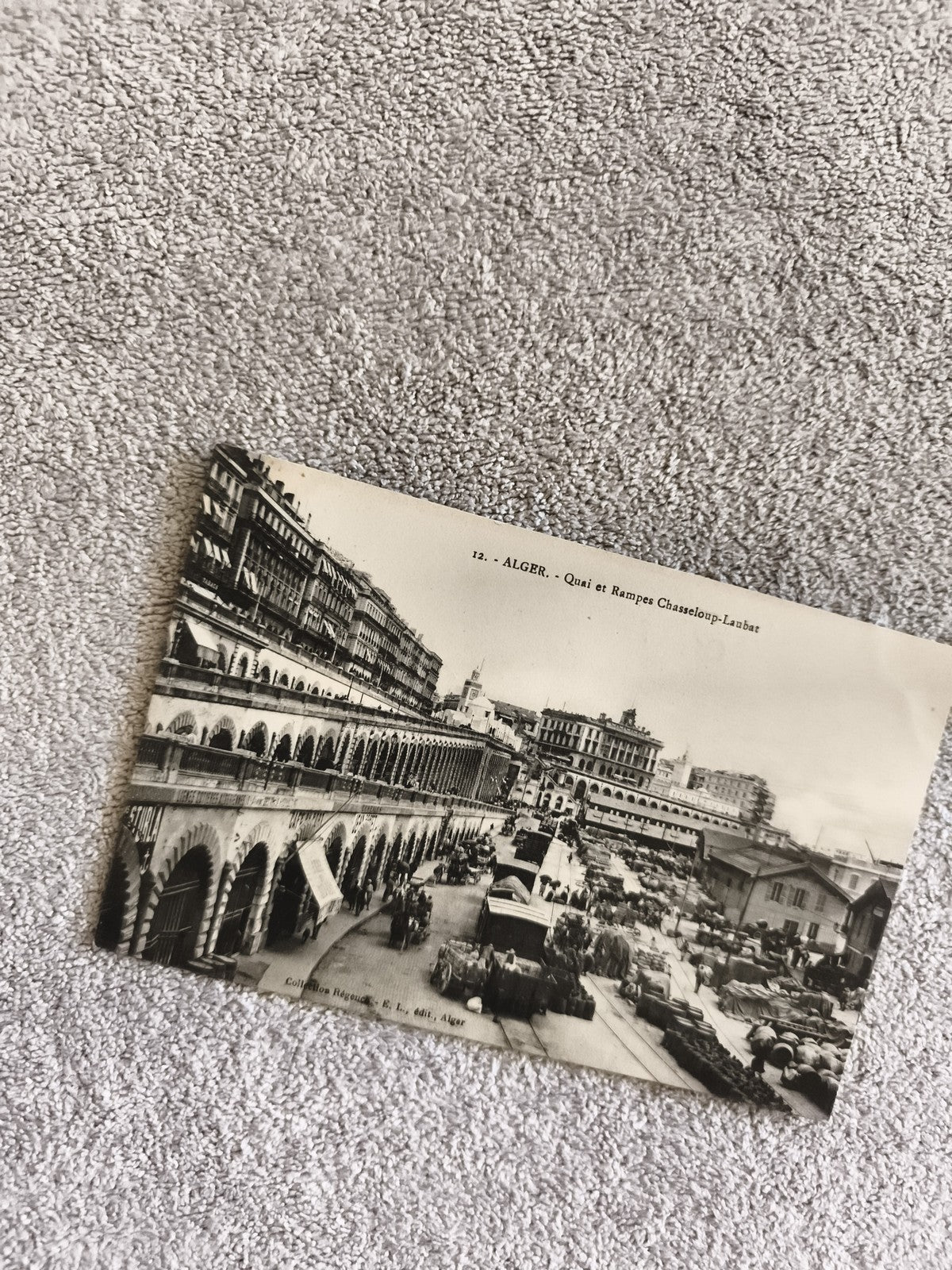 CPA Alger Quai et Rampes Chasseloup-Laubat photo noir et blanc ancienne
