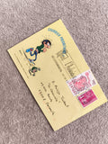 Lettre illustrée Gaston Lagaffe timbres France affranchissement philatélie