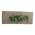 Dessin original voiture Scalextric Dinky Toys vert plan conception vintage