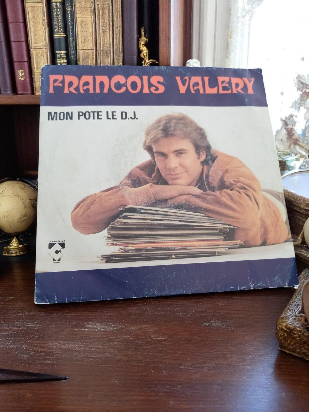 Disque vinyle vintage François Valéry Mon pote le D.J. pochette rétro France