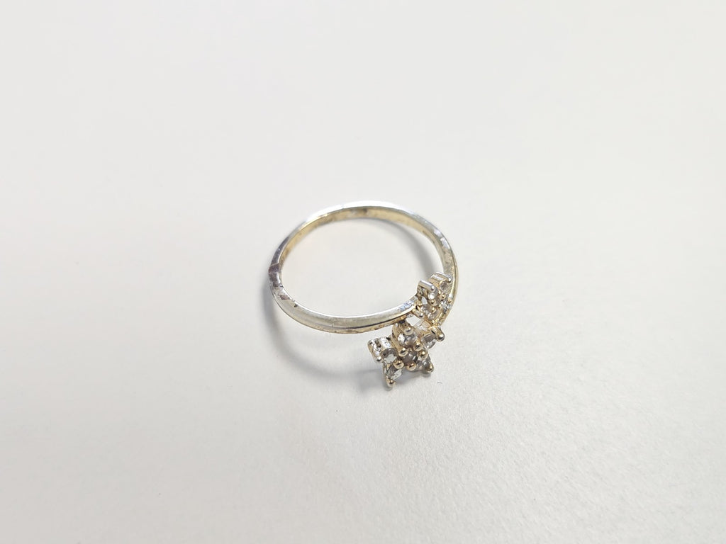 Bague vintage ancienne en argent 925 taille 54, 1,6g, bijou rétro collection