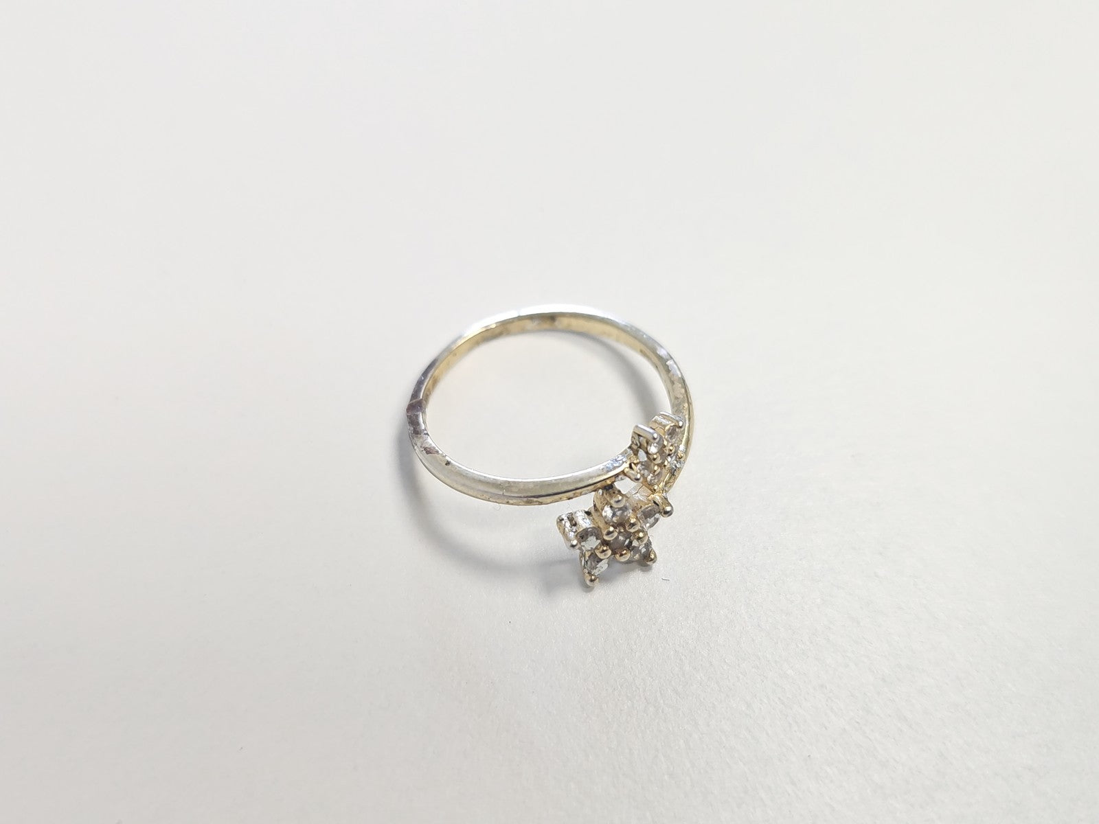 Bague vintage ancienne en argent 925 taille 54, 1,6g, bijou rétro collection