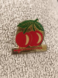 Pin's vintage Foire aux cerises, motif fruits rouges, badge rétro (Ref 3)