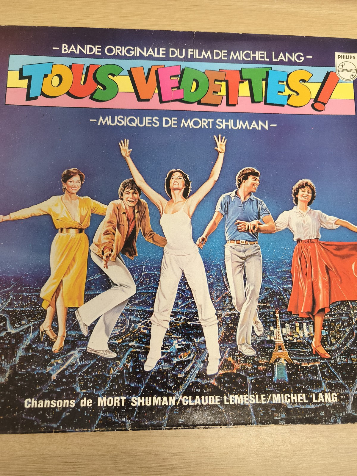 Vinyle 33T Tous Vedettes BOF Michel Lang Mort Shuman Couleurs Pop Philips