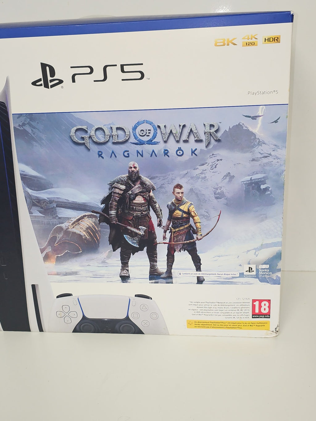 Boîte originale pour console PS5 God of War PlayStation, emballage d?occasion