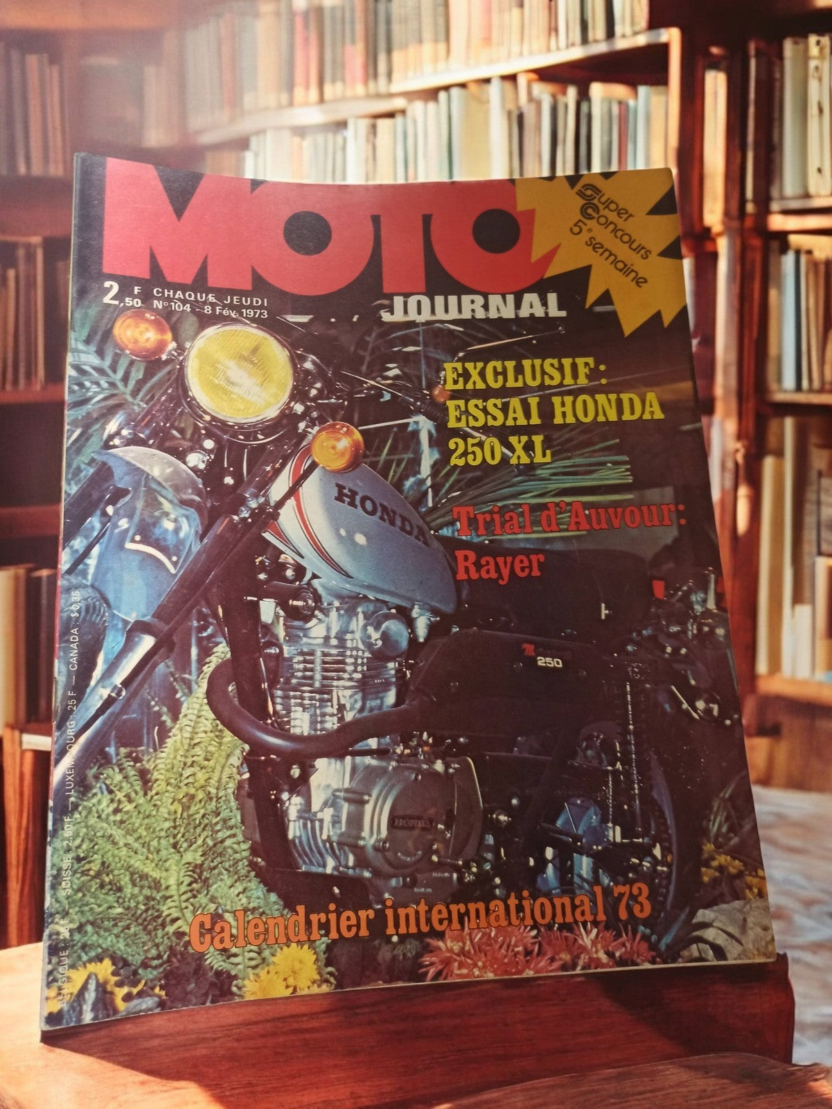 Magazine Moto Journal 1973 Essai Honda 250 XL rétro ancien moto vintage