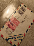 Lettre avion Guatemala 1940s CORREO AEREO timbres oblitérés philatélie (Ref 27)