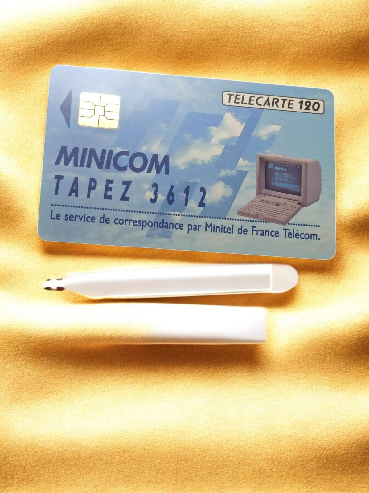Carte téléphonique vintage France Télécom 120 unités Minicom Minitel années 90
