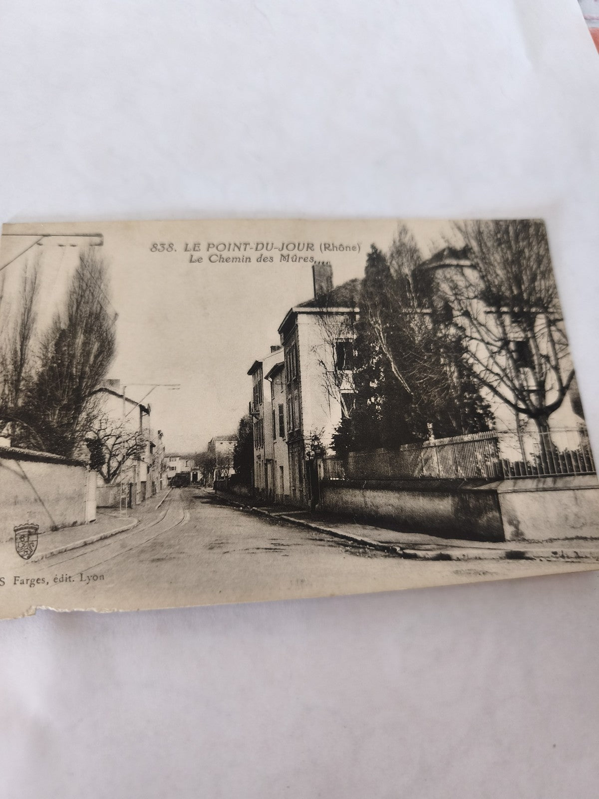 Carte postale ancienne vintage Le Point du Jour Rhône paysage rétro collection