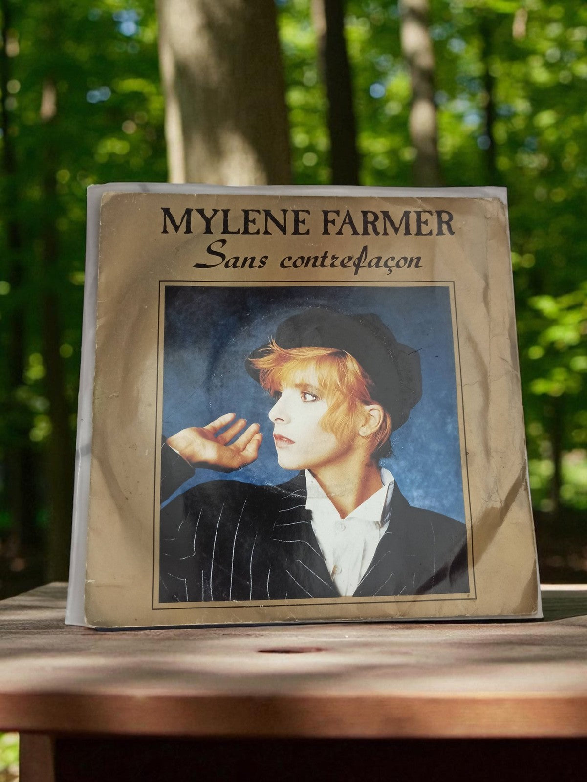 Vinyle 45 tours Mylène Farmer Sans contrefaçon vintage ancien disque rétro