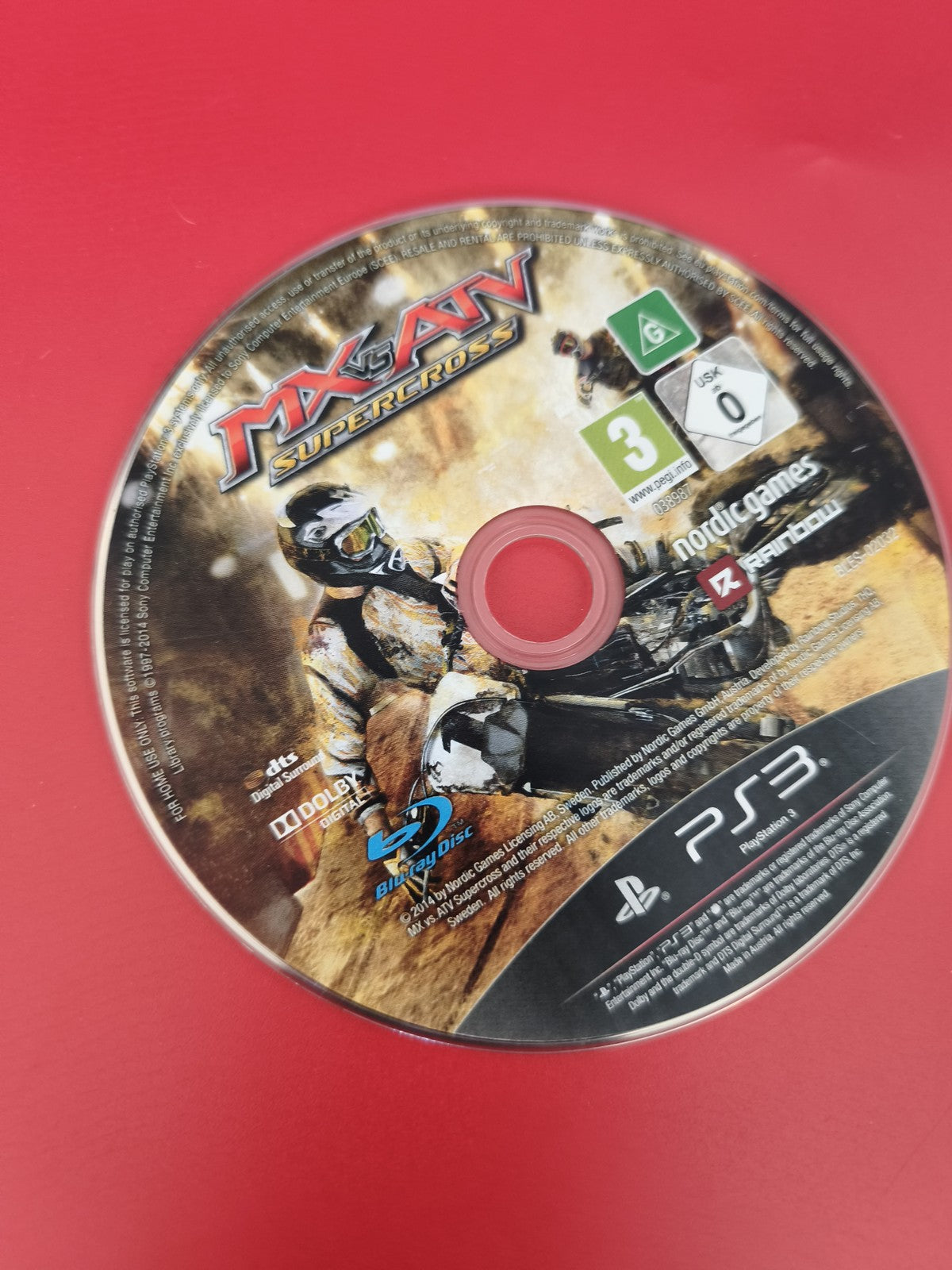 Cd jeu MX vs ATV pour PS3, disque seul, version officielle Playstation 3