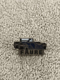 Pin's vintage Formule 1 FAURE voiture course bleu noir (Ref 1)