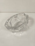 Ancien cendrier cristal Vannes, forme libre épaisse, art de la table vintage