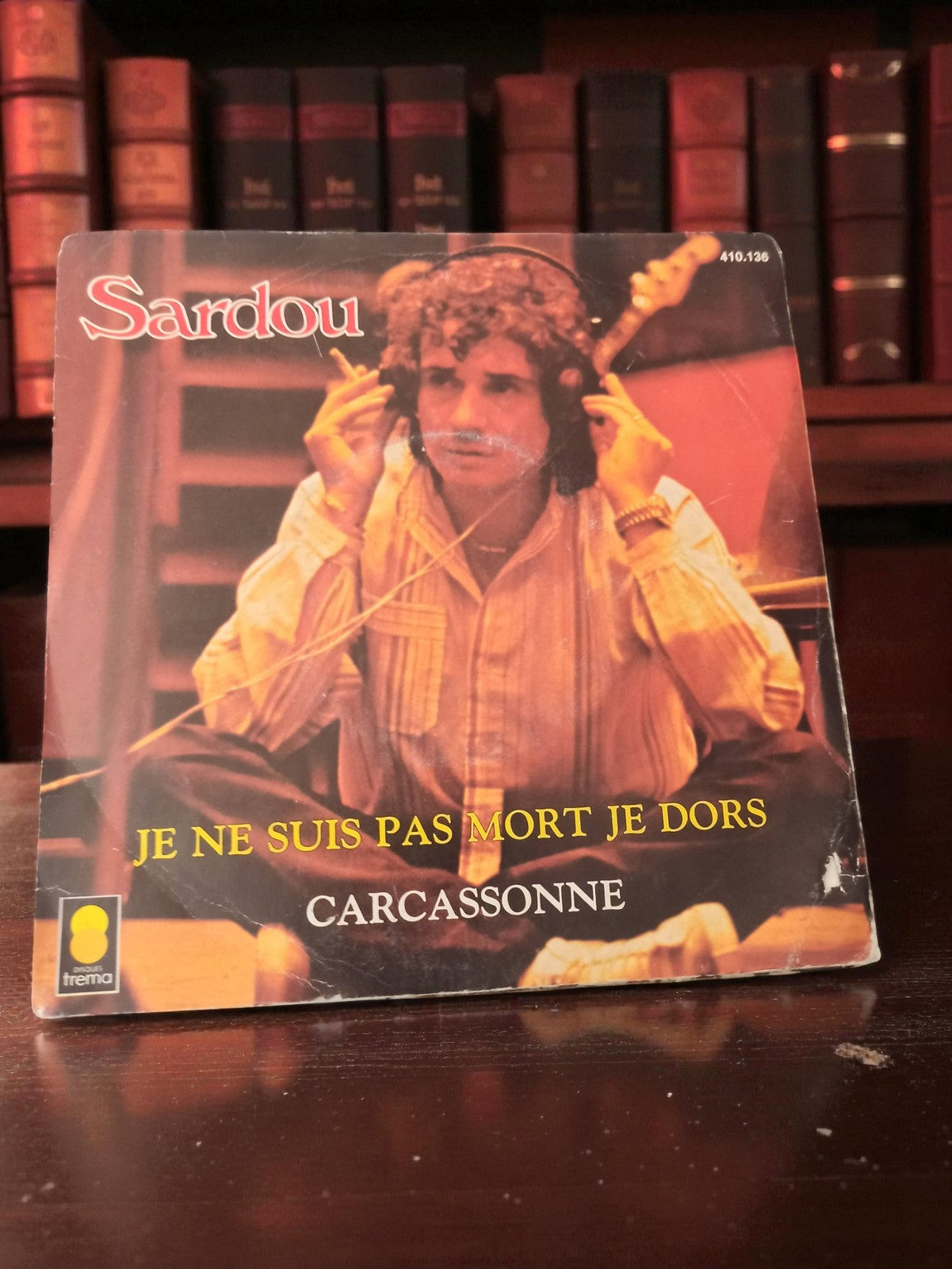Vintage 45 tours ancien vinyle Michel Sardou occasion collection rétro état