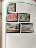 Timbres Grèce anciens lot x5, philatélie Hellas, paysages, portraits