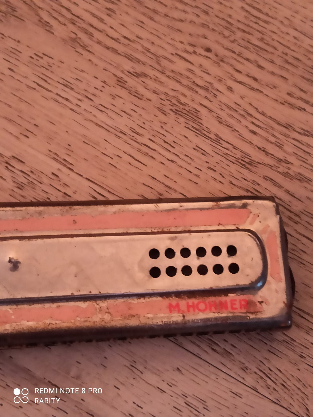 Harmonica ancien M. Hohner Echo-Luxe, vintage, état usé, instrument à vent