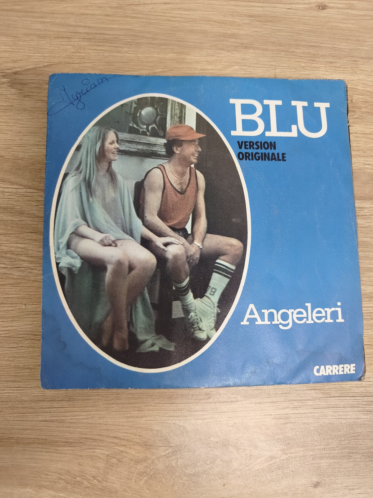 Vinyle 45 tours Angeleri BLU version originale pochette bleue Carrere (Ref 1)