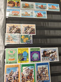 Lot de timbres philatélie Libye multicolores thèmes bateaux et personnages (supp