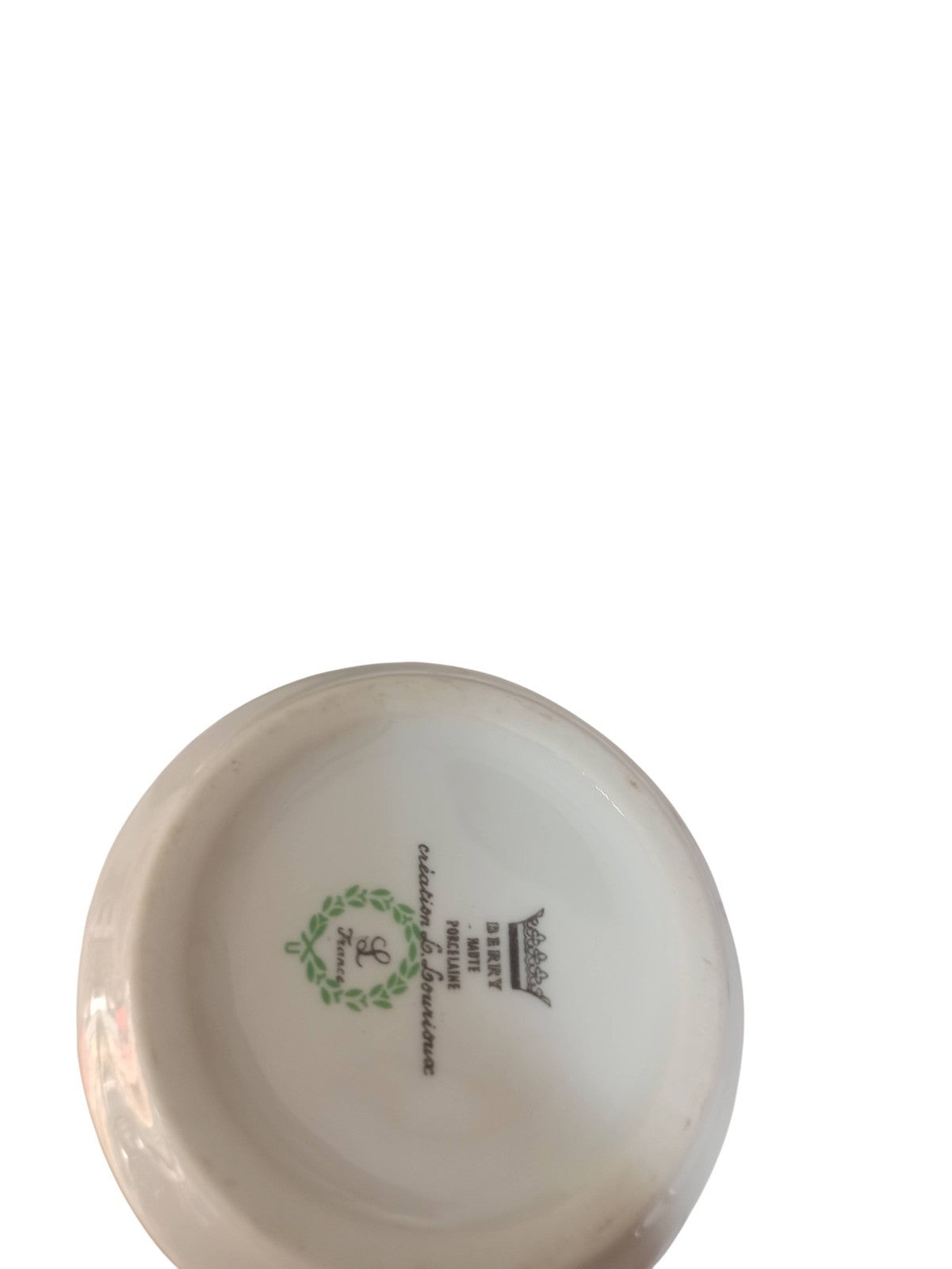 Pichet vintage en porcelaine Berry fleurs rétro blanc déco cuisine ancienne