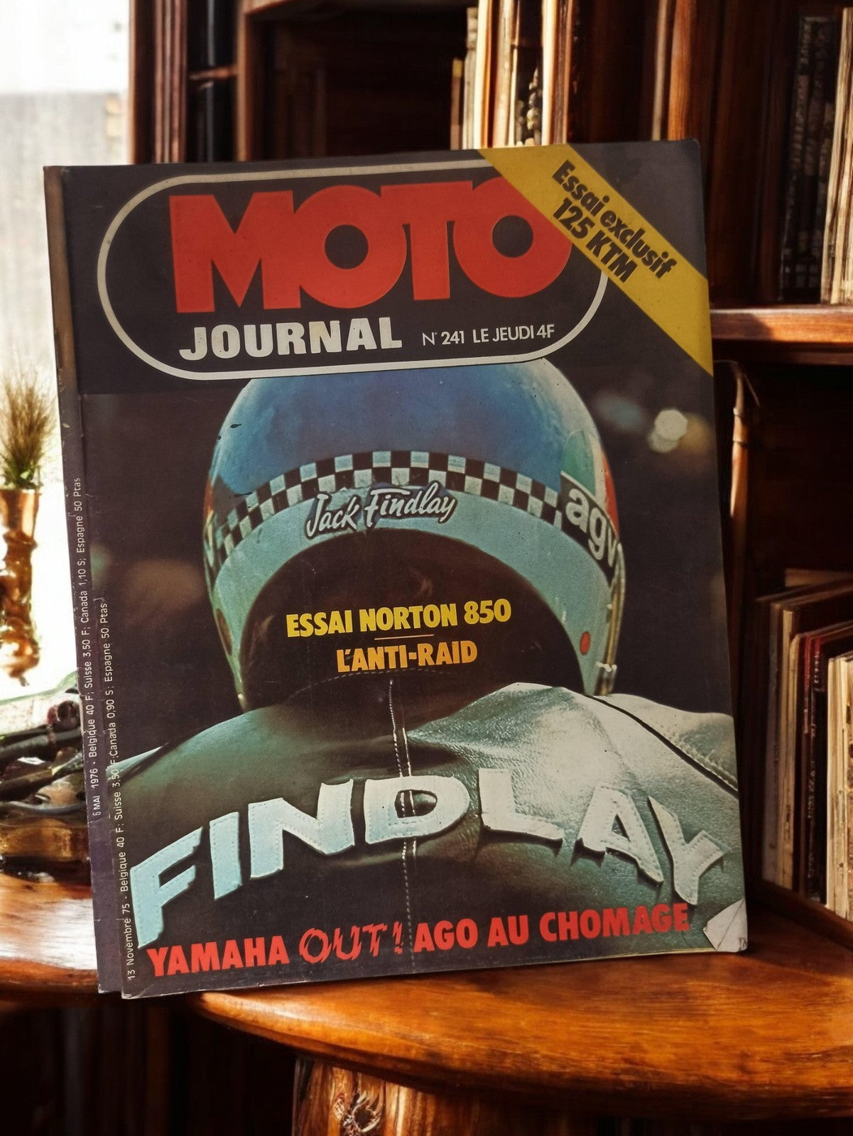 Magazine Moto Journal n°241 années 70 rétro moto ancienne Findlay