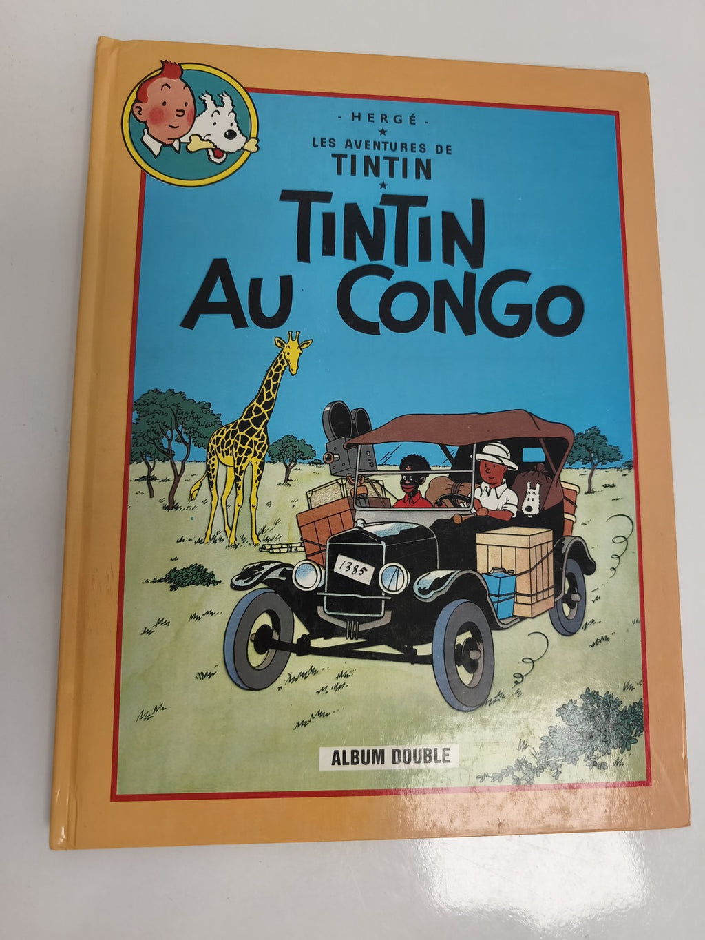 Bande dessinée Tintin au Congo album double Hergé couverture cartonnée