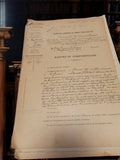 Document administratif ancien Marseille Port 1933 rapport domaine maritime vinta