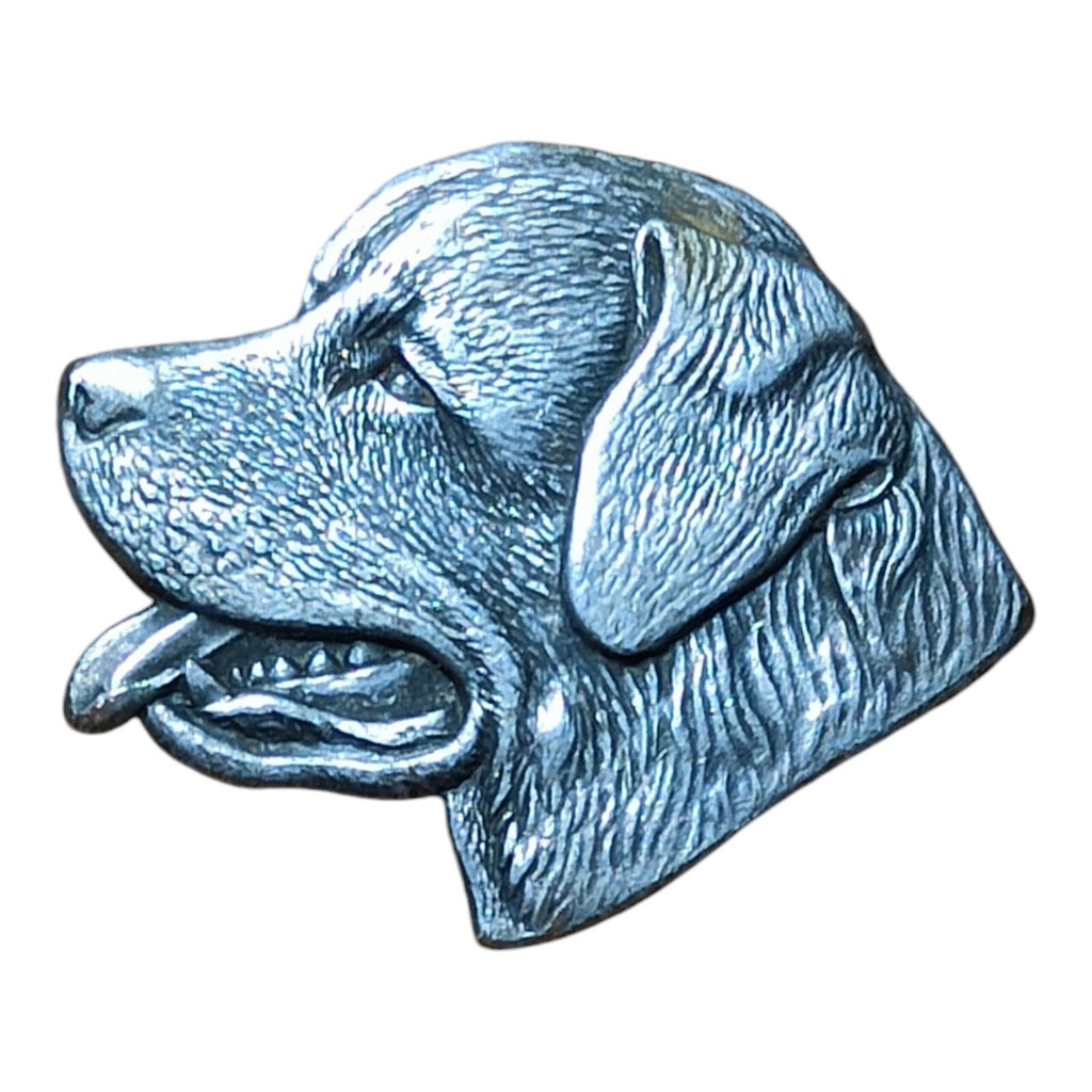 Plaque décorative Labrador métal massif, relief chien, style rétro, déco