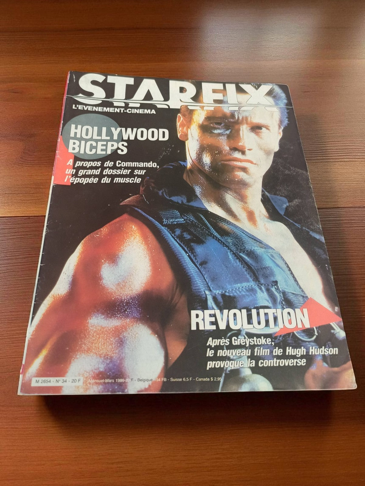 Magazine cinéma Starfix n°34 vintage 1986 rétro Arnold Commando