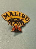 Pin's vintage Malibu palmiers coucher de soleil, badge rétro collection (Ref 5)