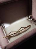 Pince à cheveux vintage plaquée or, barrette rétro géométrique, accessoire déco