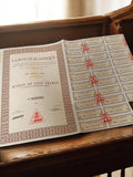 Action au porteur La Route Plastique 1963 ancien document financier vintage