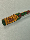 Vintage pin's bouteille JB jaune vert collection publicité ancien (Ref 9)