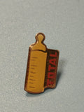 Vintage pin's TOTAL biberon jaune publicitaire collection rare (Ref 4)