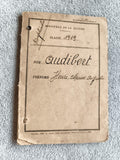 Livret militaire ancien 1919 Ministère Guerre duplicata Audibert document