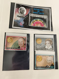 Timbres Haute-Volta Gandhi astronautes signes astrologiques oblitérés philatélie