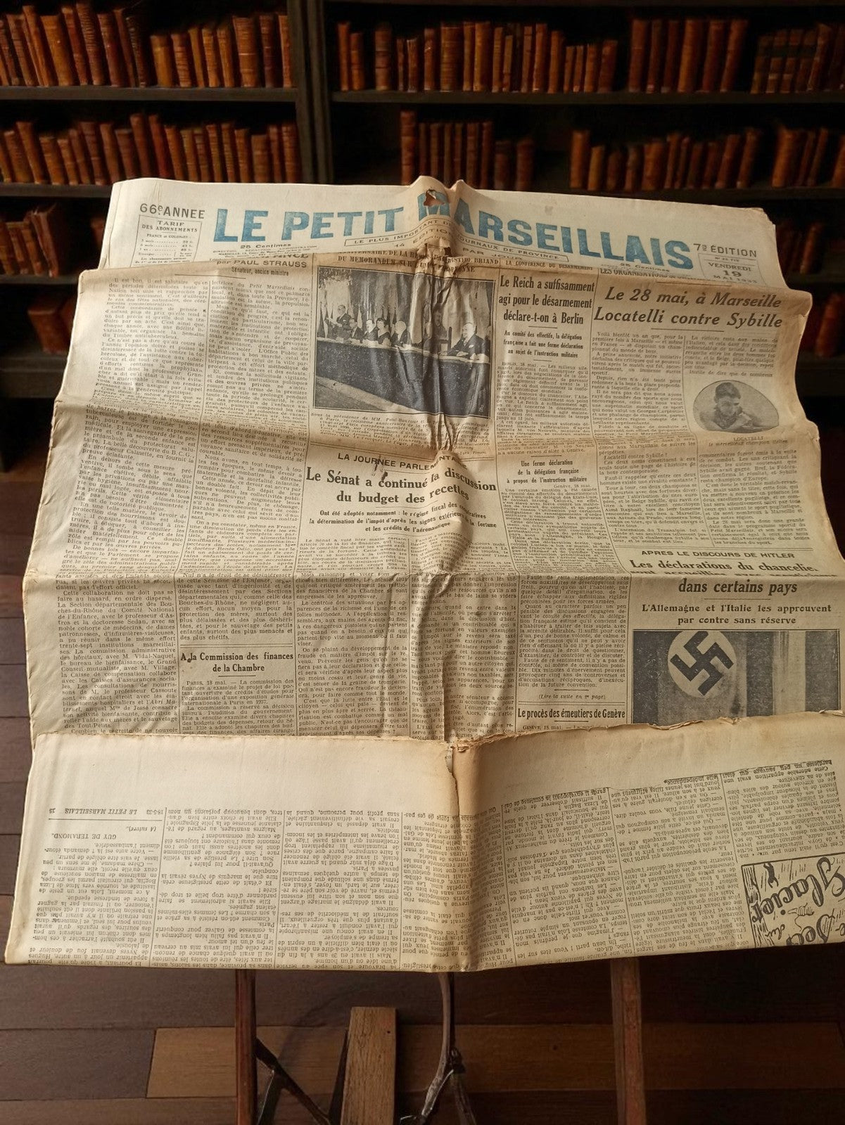 Journal ancien Le Petit Marseillais années 1930 vintage presse rétro France