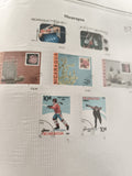 Timbres anciens Nicaragua années 1980 sports flore jeux Calgary 88 philatélie