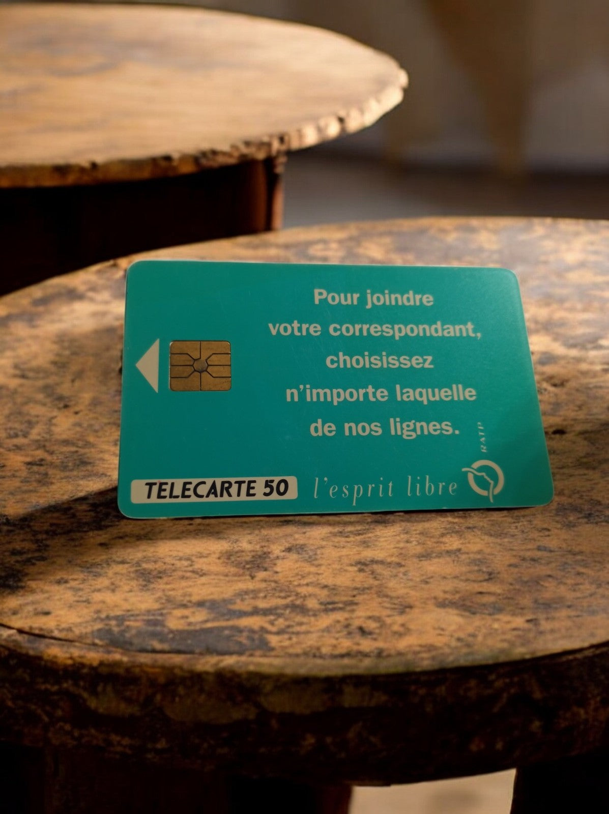 Carte téléphonique vintage France Telecom Télécarte 50 l’esprit libre verte